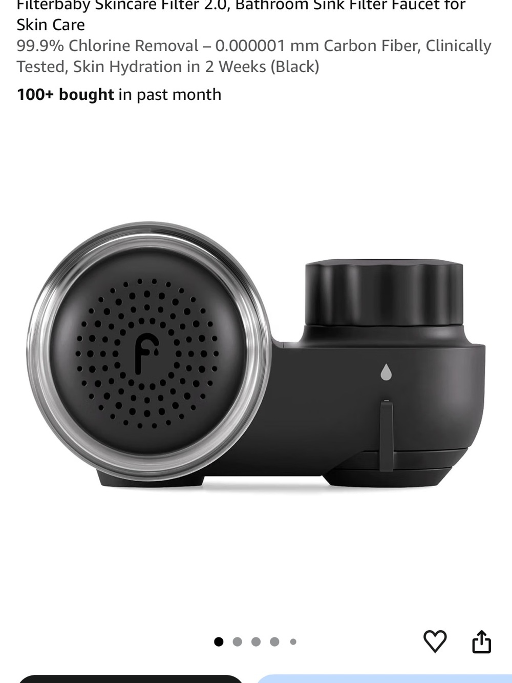 FilterBaby Skincare Faucet Filter - Black